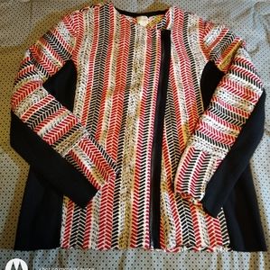 Chico's Asymmetrical Zipper Sweater